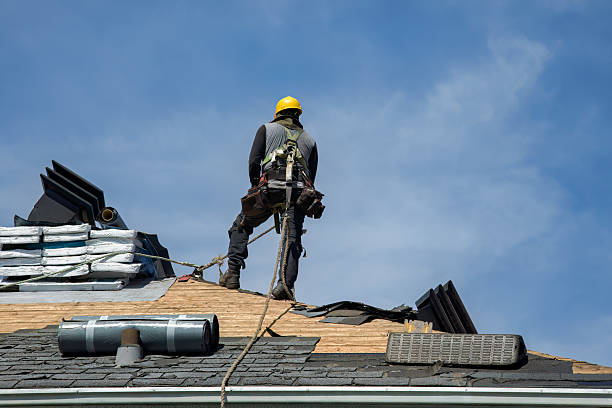 Professional Roofing technician working in Cambria, WI